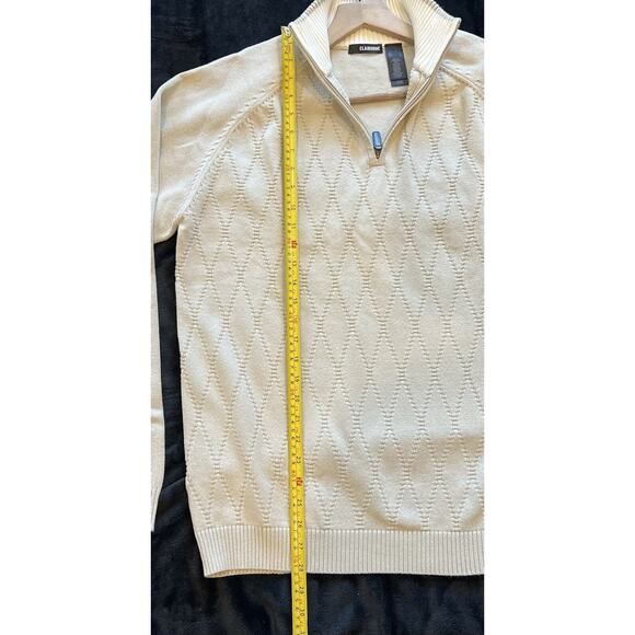 Claiborne Mens Fisherman Diamond Knit Cardigan Sweater Size L Preppy Coastal - Picture 12 of 16